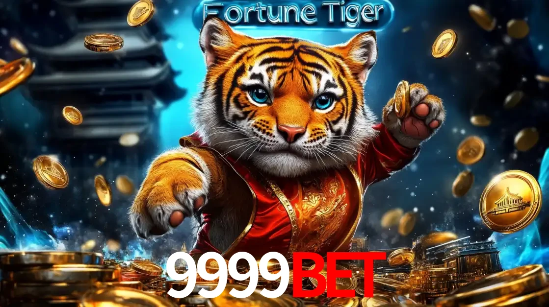 Imagem promocional do jogo de slot Fortune Tiger, com um tigre majestoso em traje tradicional cercado por uma fortuna em moedas de ouro, disponível agora no cassino 9999bet.